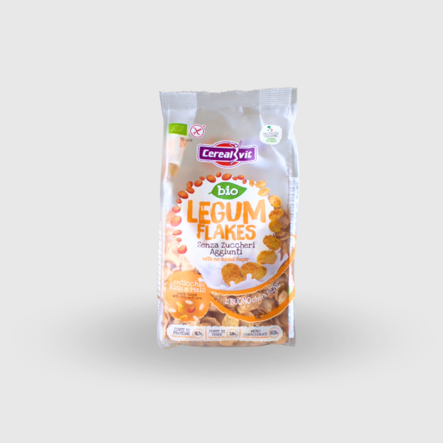 Cerealvit Legum Flakes Bio Lenticchie Mais e Riso 200g