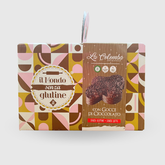 Colomba Artigianale con Gocce di Cioccolato Senza Glutine e Senza Latte