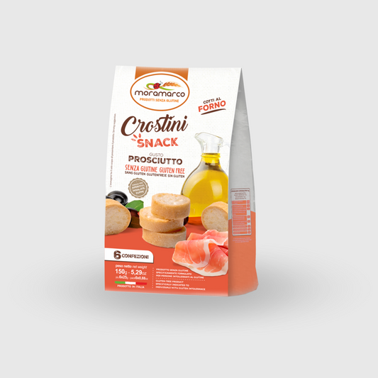 Crostini Snack al Prosciutto Vegano e Senza Glutine 150G (6X25G)