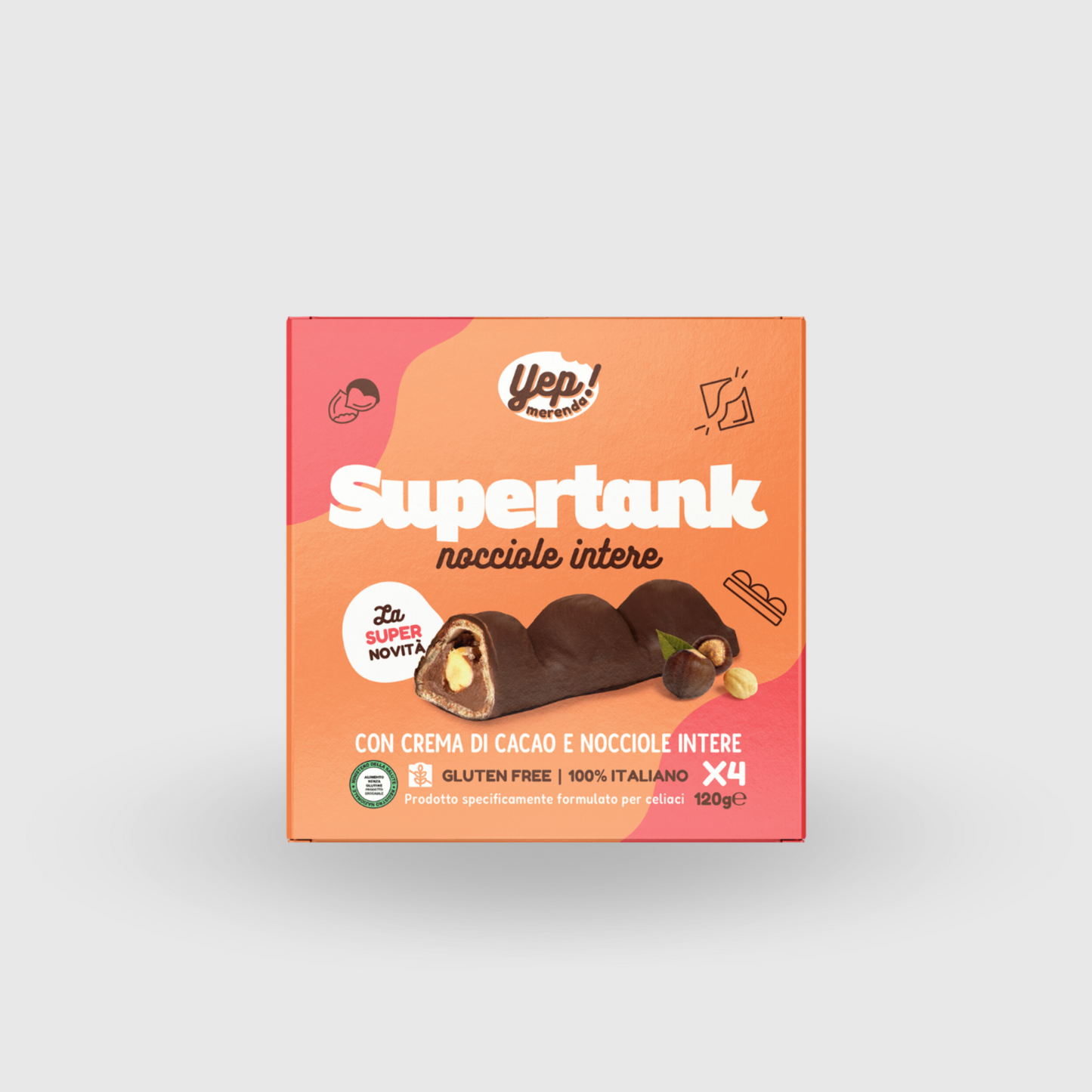 Supertank con nocciole intere senza glutine